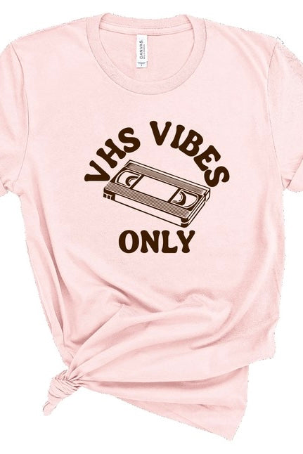 VHS Vibes Only Short Sleeve  Graphic Tee