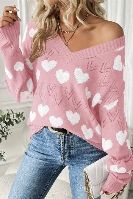 In A Heartbeat V Neck Lightweight Sweater