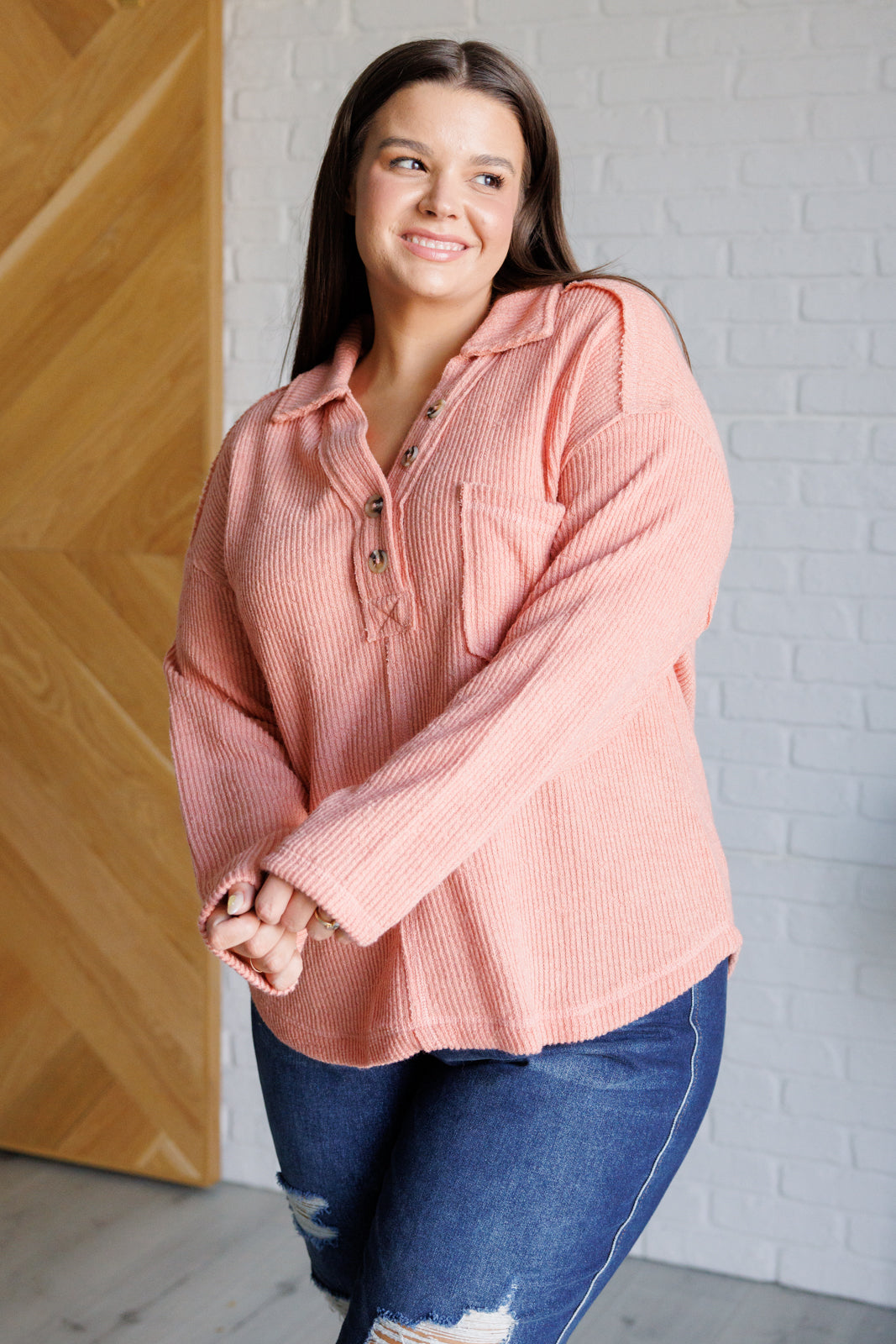 So My Fave Ribbed Knit Pullover (Small to 3XL)