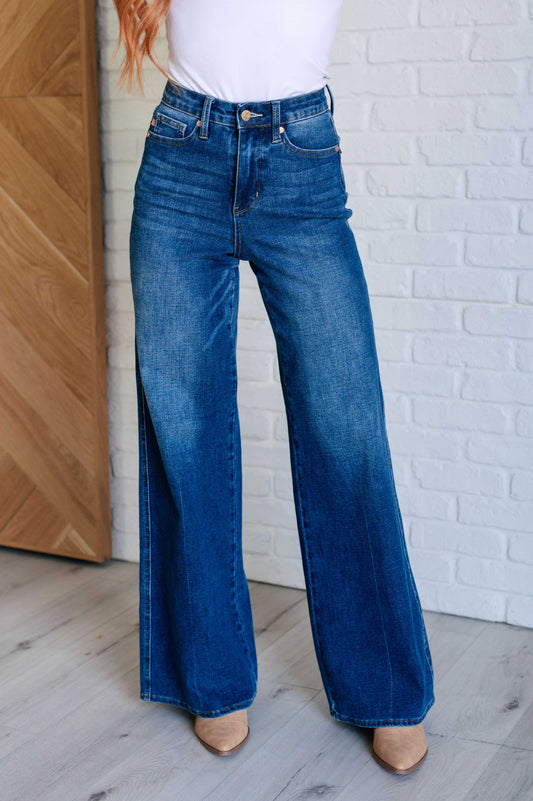 Been There Retro Control Top Wide Leg Jeans (0/24 to 24W)