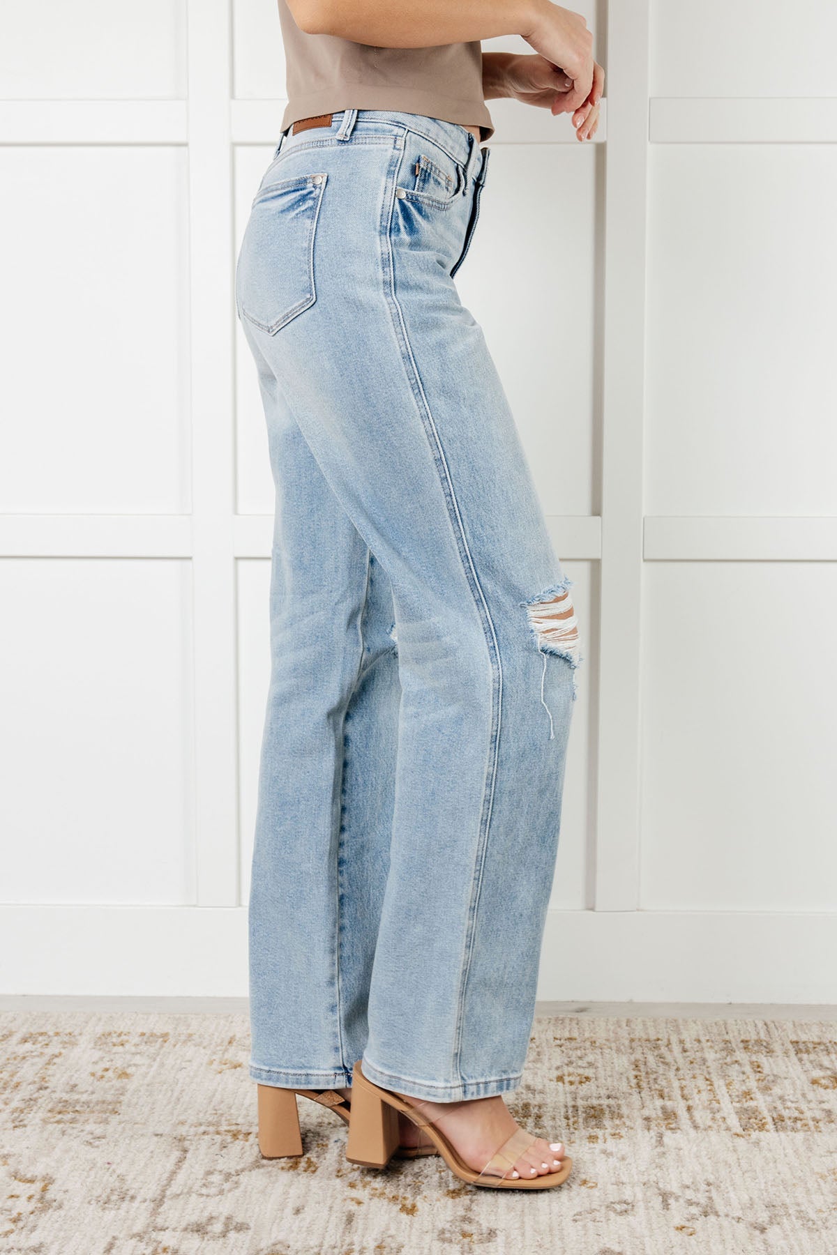 One More Time High Rise Rigid Magic 90's Straight Jeans (0/24 to 24W)