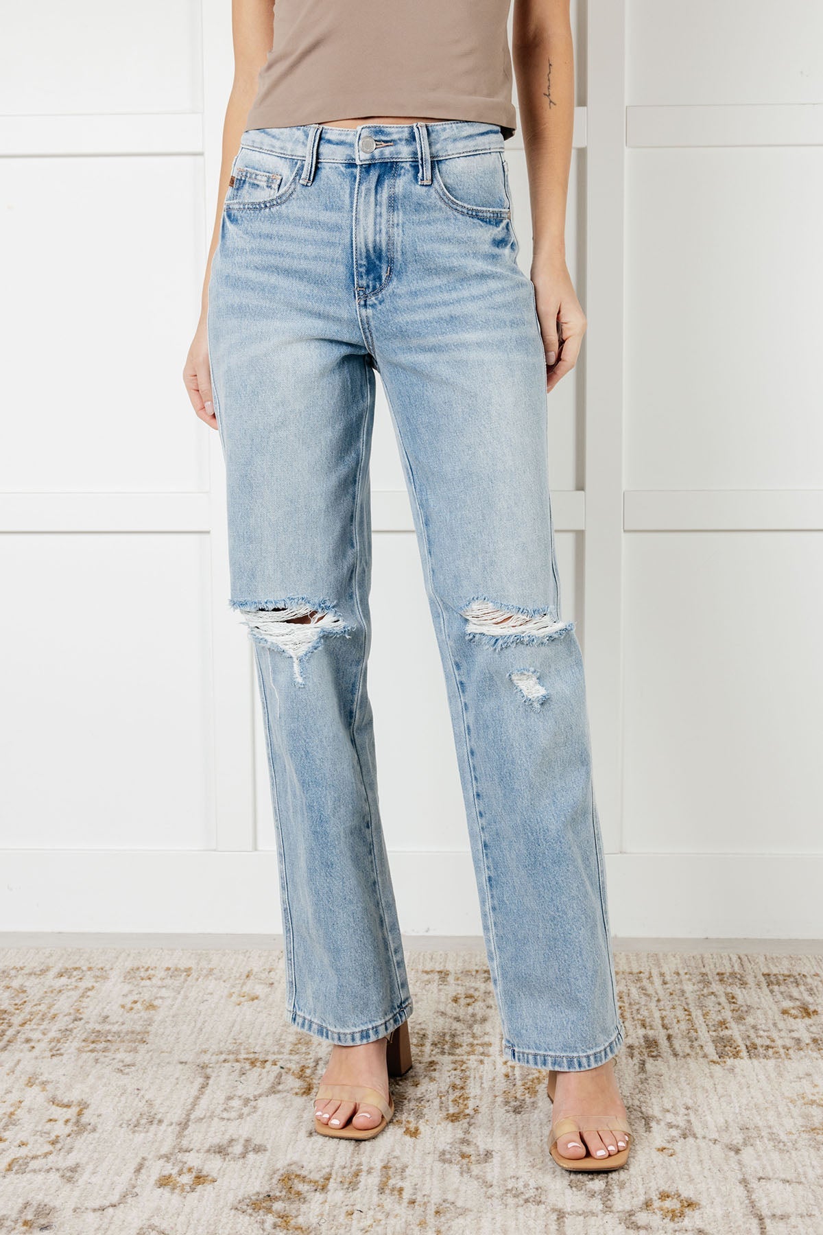 One More Time High Rise Rigid Magic 90's Straight Jeans (0/24 to 24W)