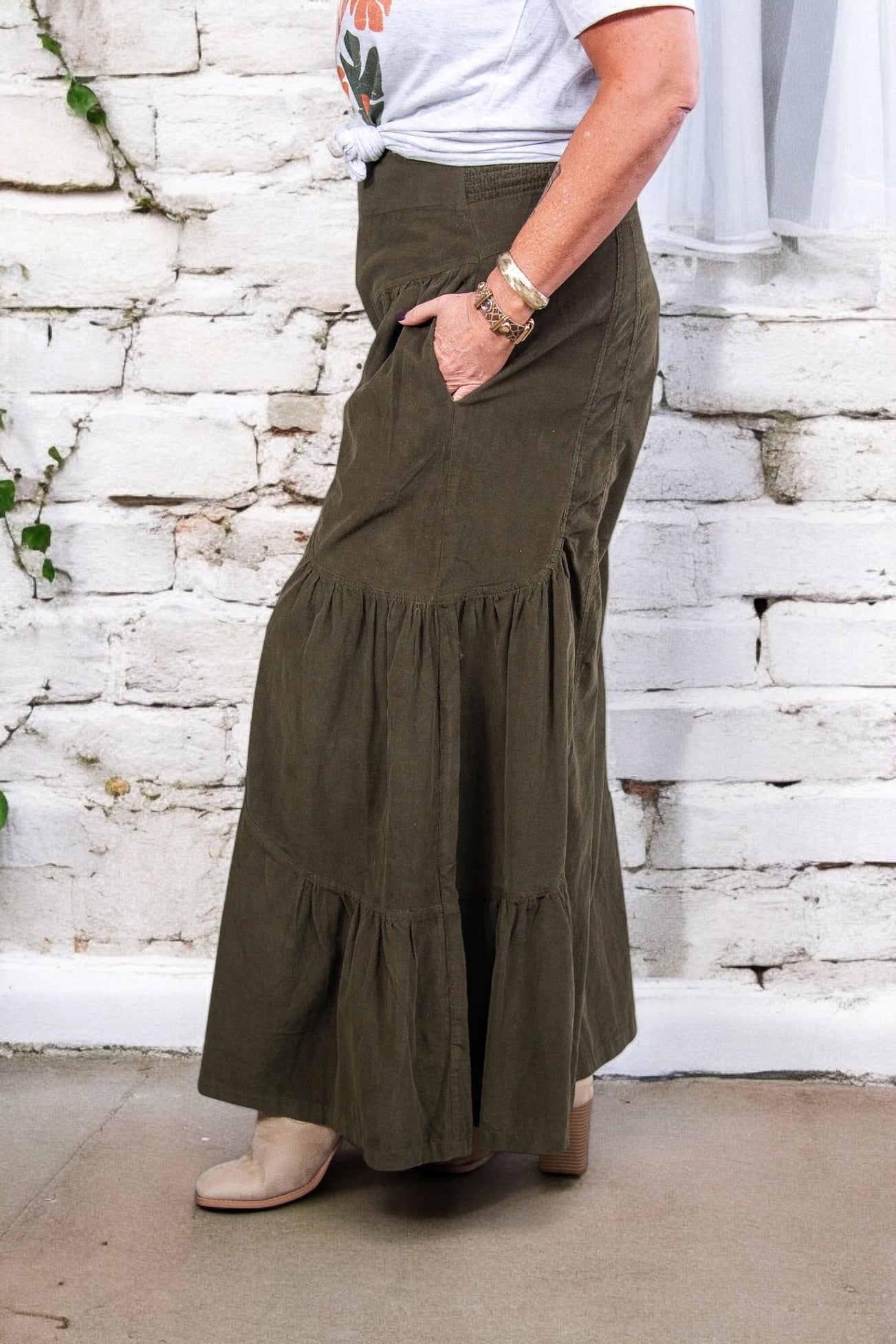 Cruising Into Cool Ultra Wide Leg Corduroy Pull Ons (2 Colors)