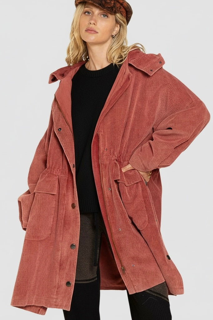 Weekend Wanderer Oversized Corduroy Winter Coat | 2 Colors