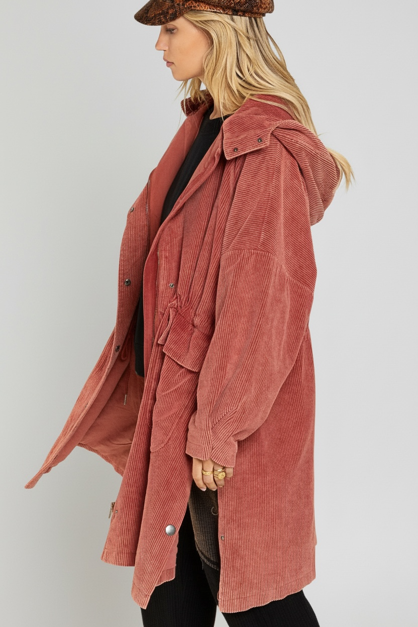 Weekend Wanderer Oversized Corduroy Winter Coat | 2 Colors