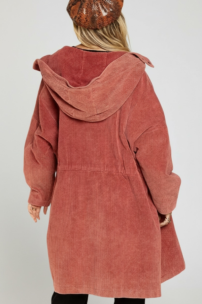 Weekend Wanderer Oversized Corduroy Winter Coat | 2 Colors