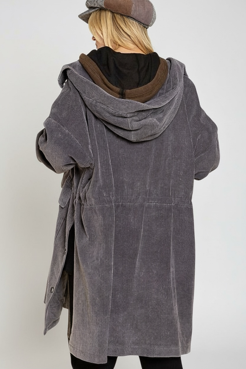 Weekend Wanderer Oversized Corduroy Winter Coat | 2 Colors