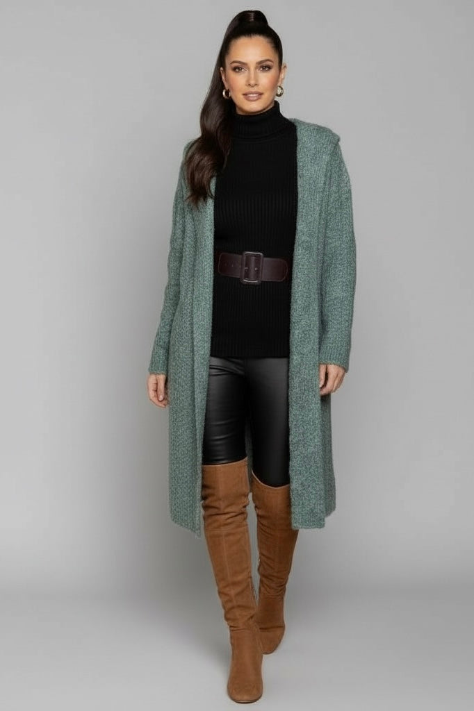 Jade With Envy Plush + Fuzzy Hooded Cardigan