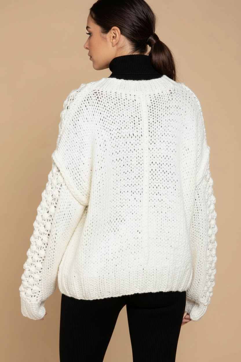 Afterglow Chunky Bobble Knit Cardigan