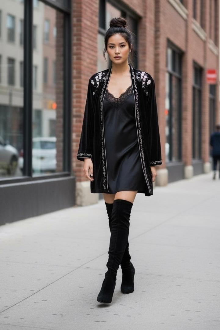 After Dark Velvet Embroidered Jacket