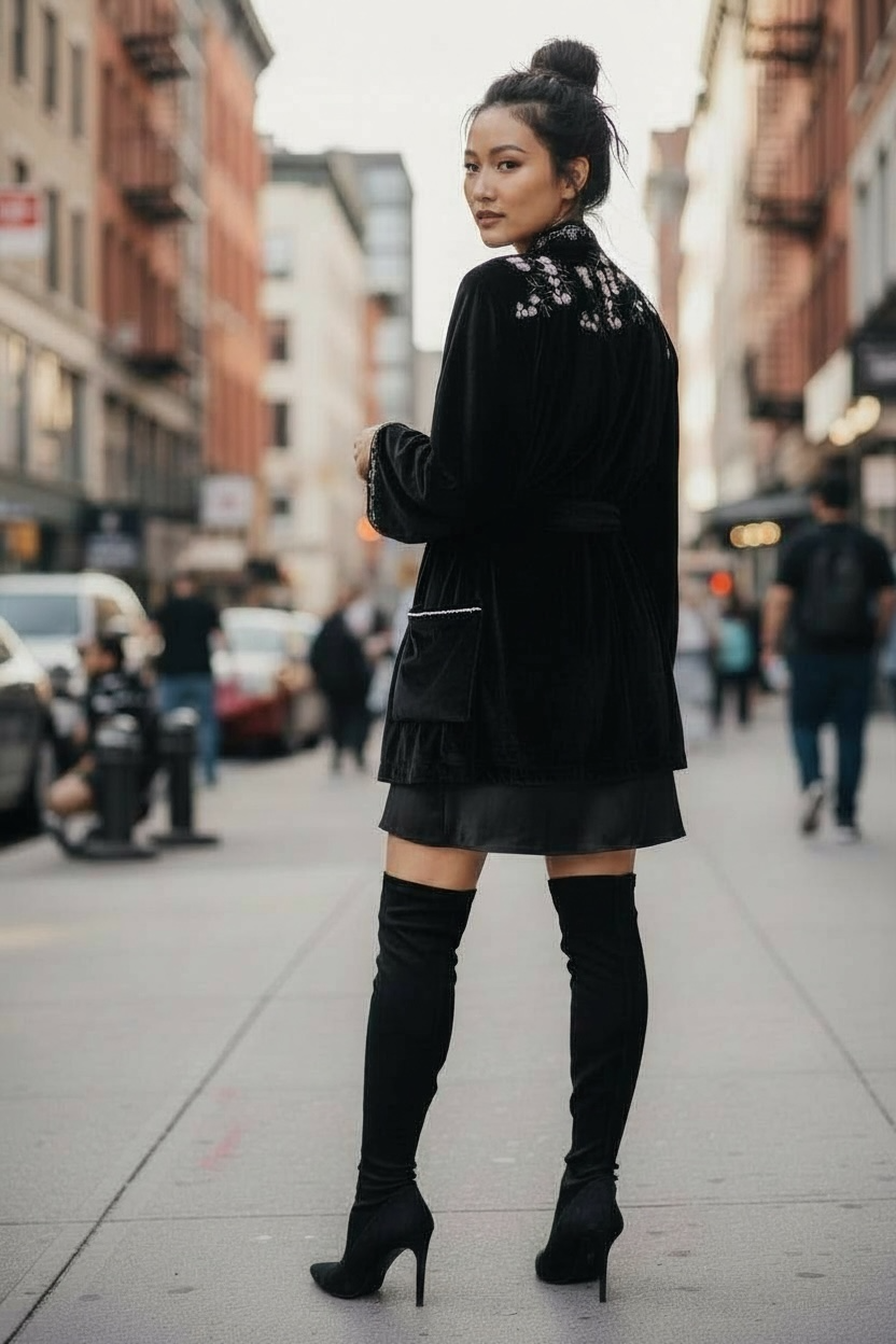 After Dark Velvet Embroidered Jacket