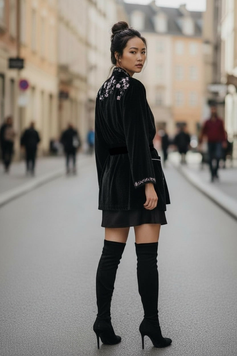 After Dark Velvet Embroidered Jacket