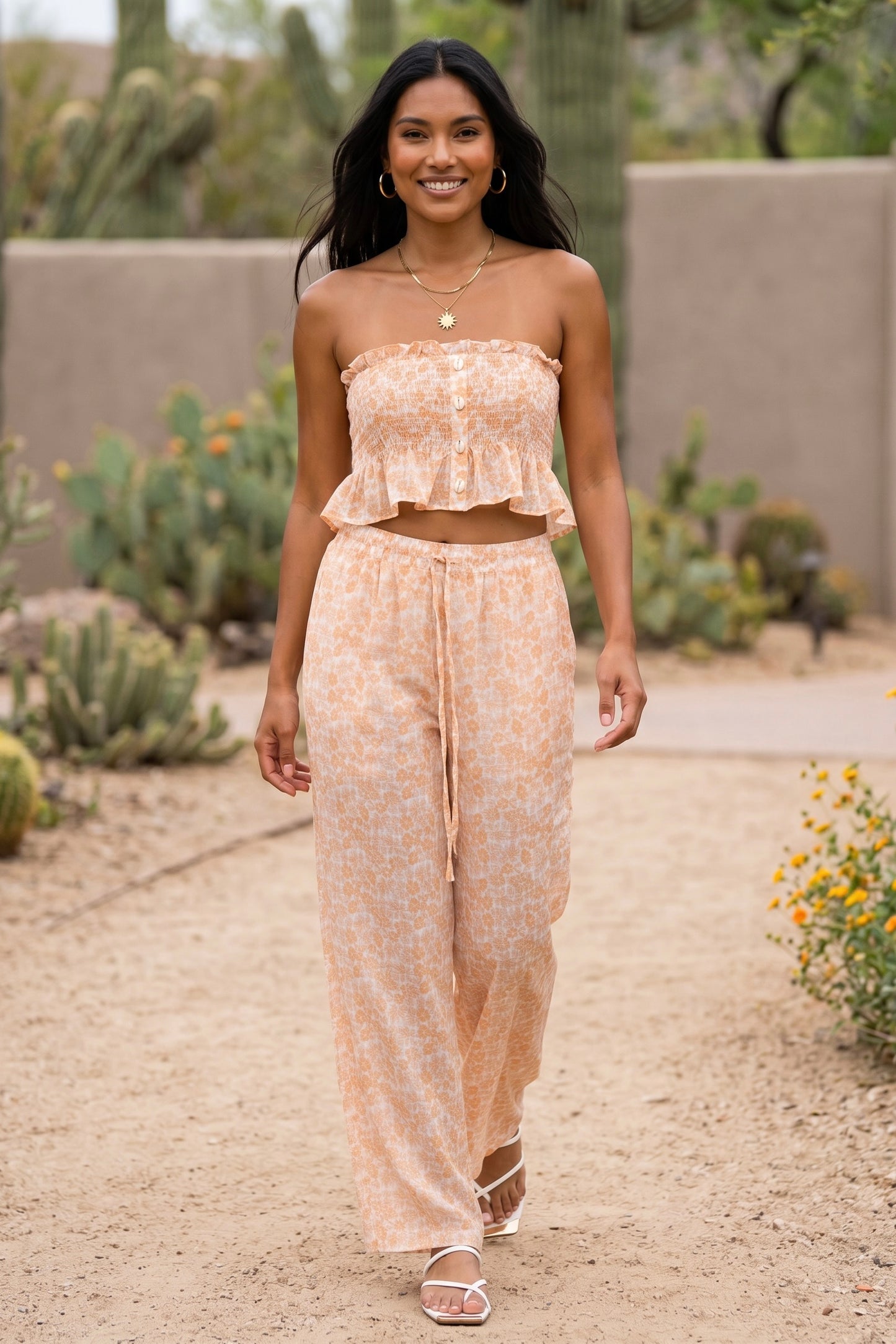 Chasing Summer Ditzy Floral Wide Leg Pants Set