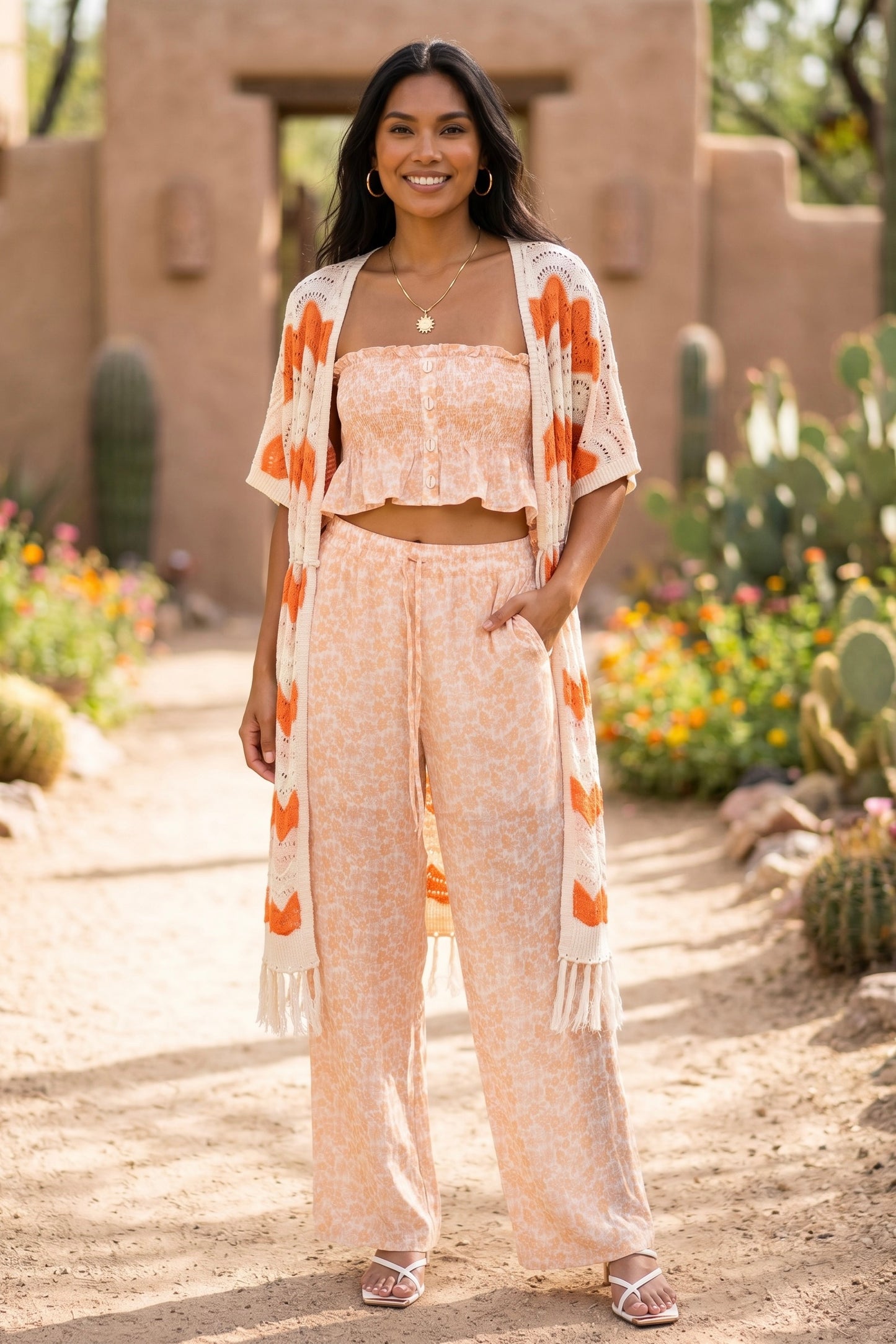 Chasing Summer Ditzy Floral Wide Leg Pants Set