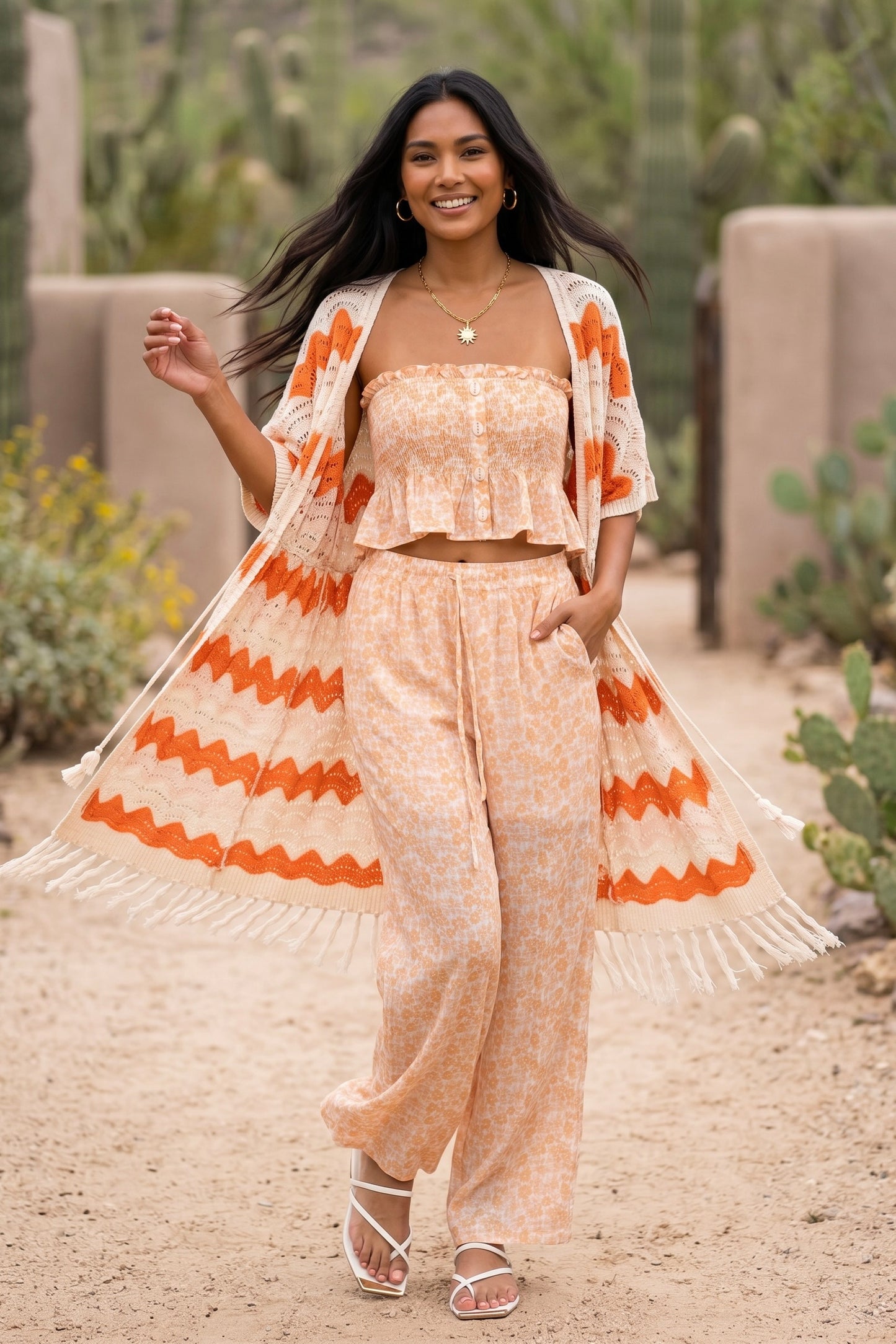 Chasing Summer Ditzy Floral Wide Leg Pants Set