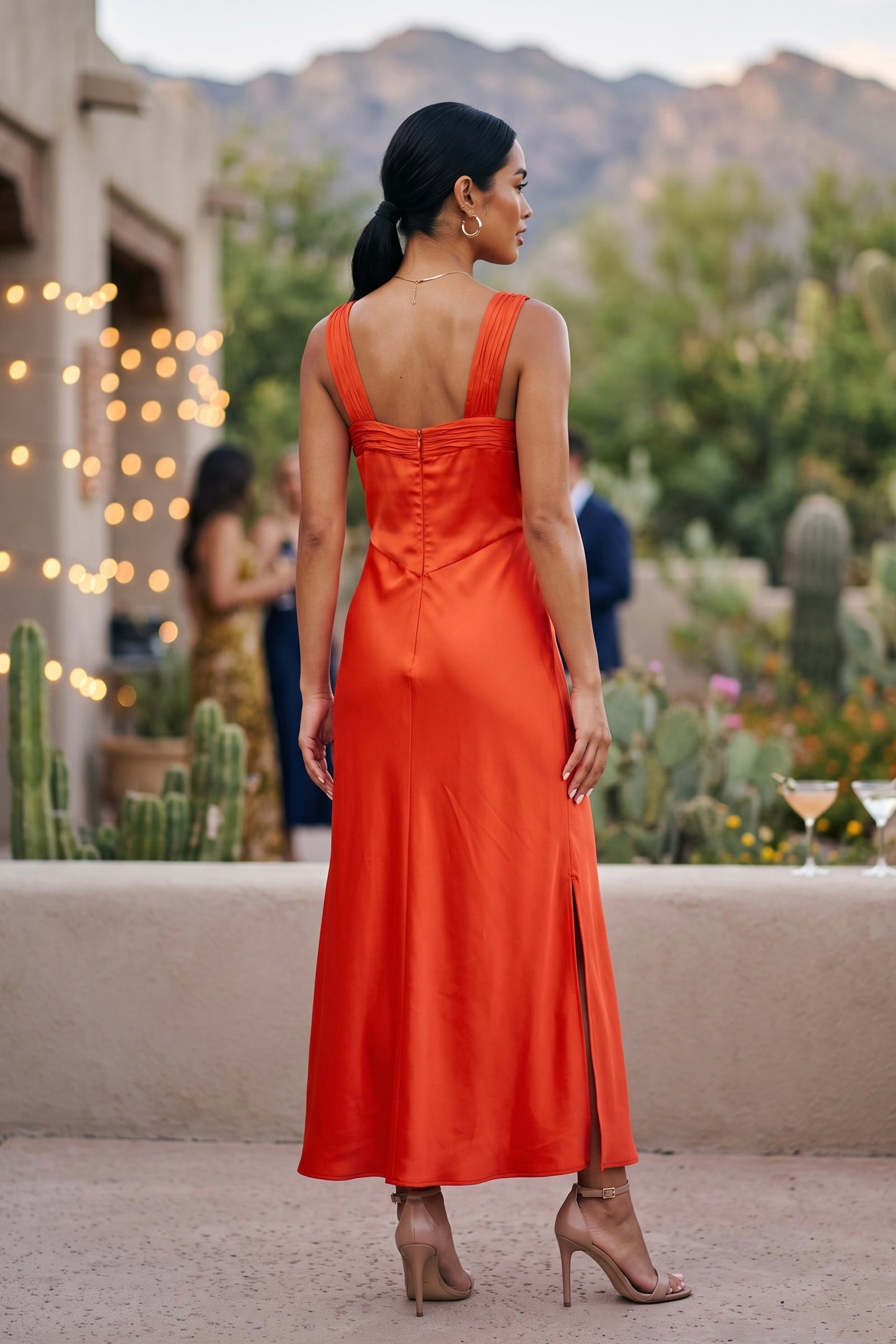 Ennis Satin Slip Maxi Dress