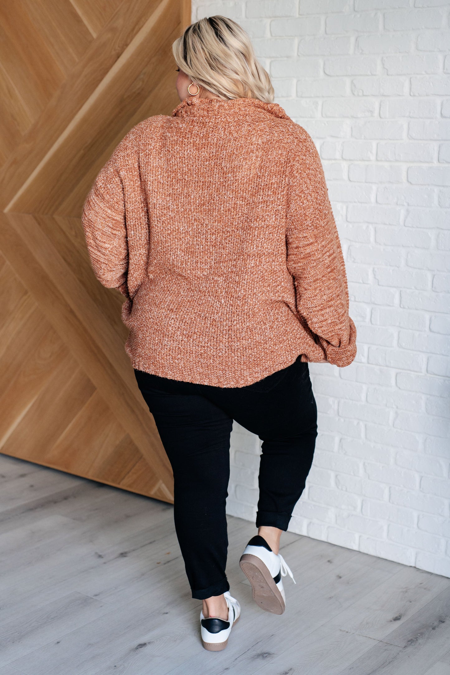 Easy Street Half Zip Color Blend Oversized Sweater (Small to 3XL)