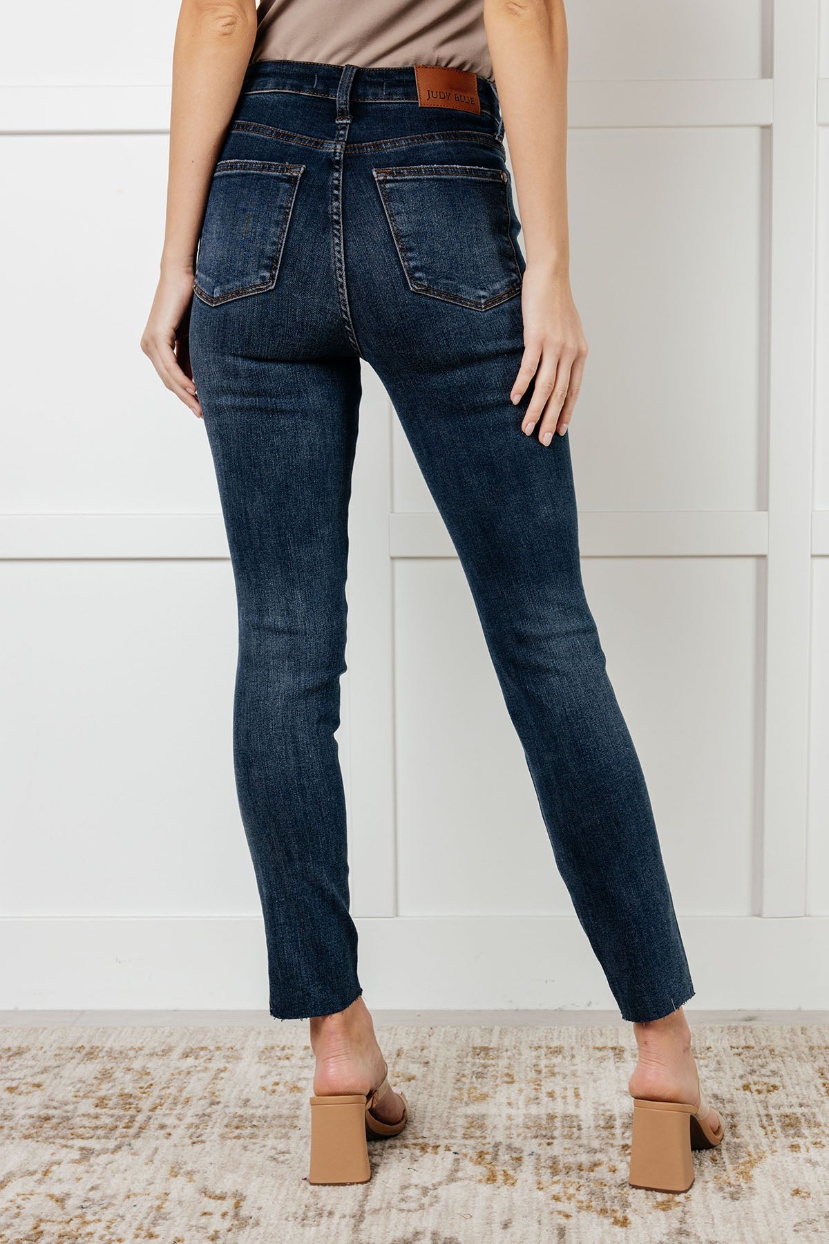 On The Go High Rise Control Top Step Hem Skinny Jeans (0/24 to 24W)