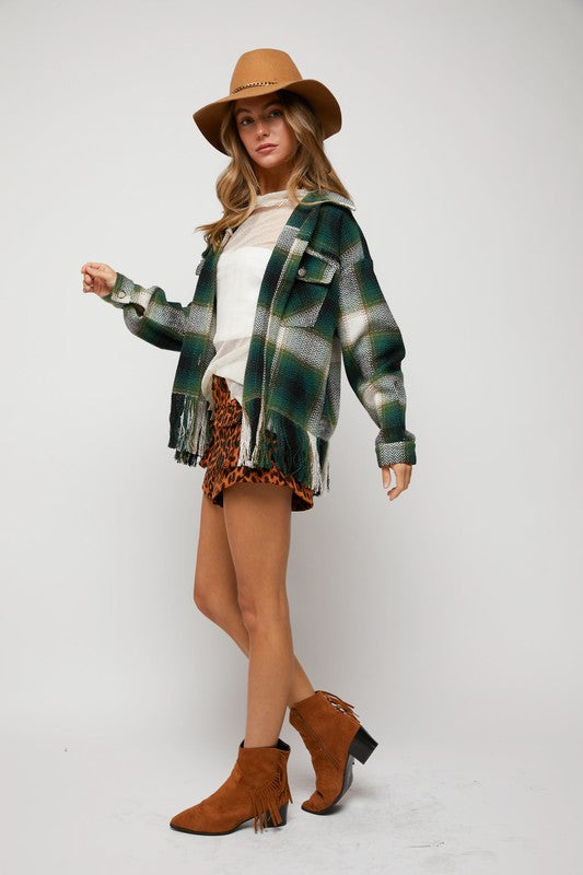 The Woodsman Plaid Button Front Shacket