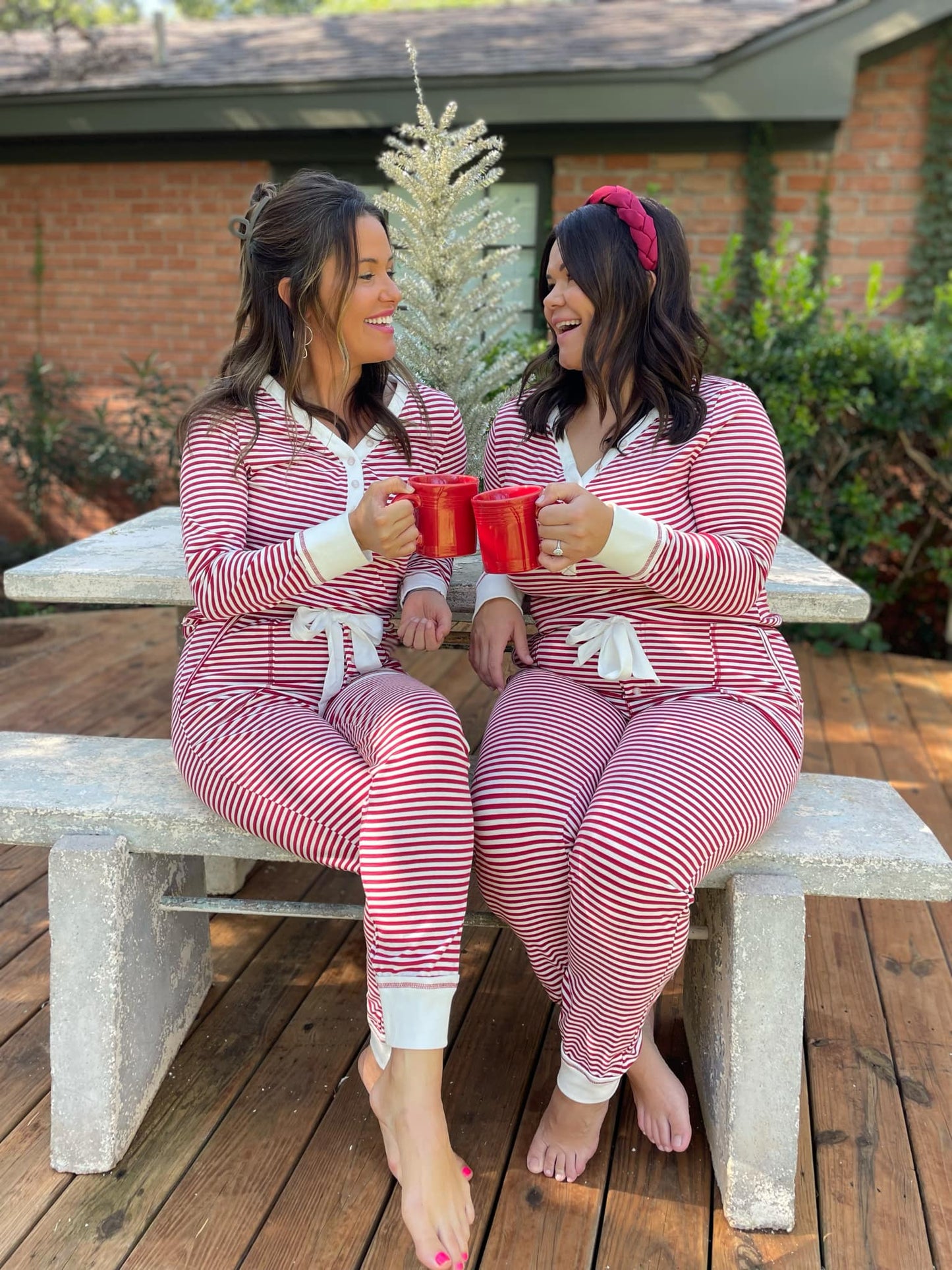 The Candy Cane Striper Pajama Pants Set (Small to 2XL)