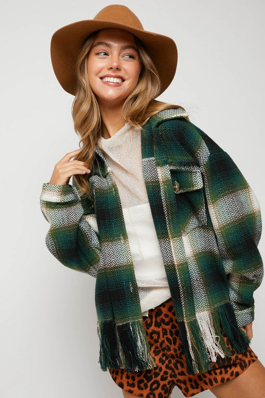The Woodsman Plaid Button Front Shacket