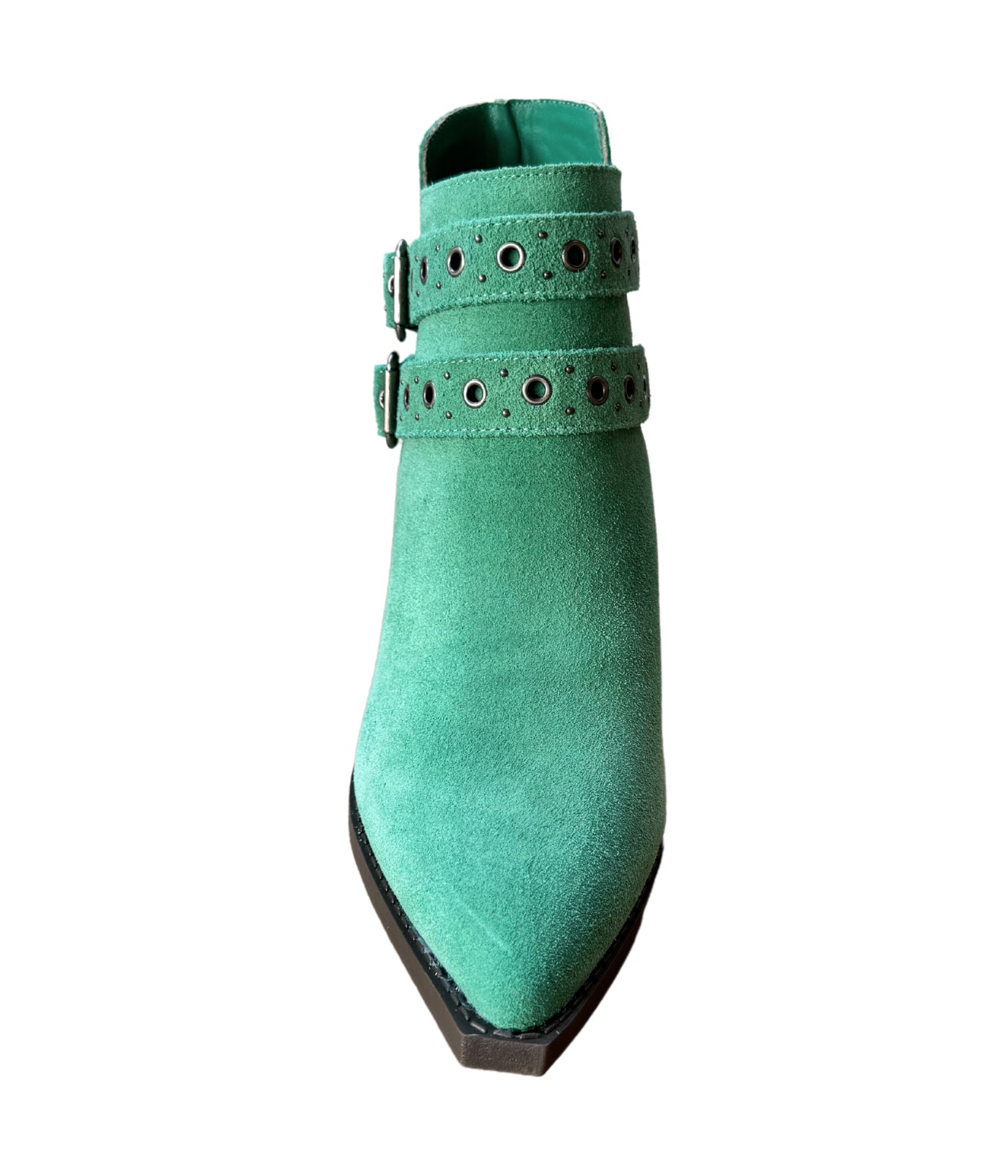 Elsa Genuine Suede Ankle Boots in Teal