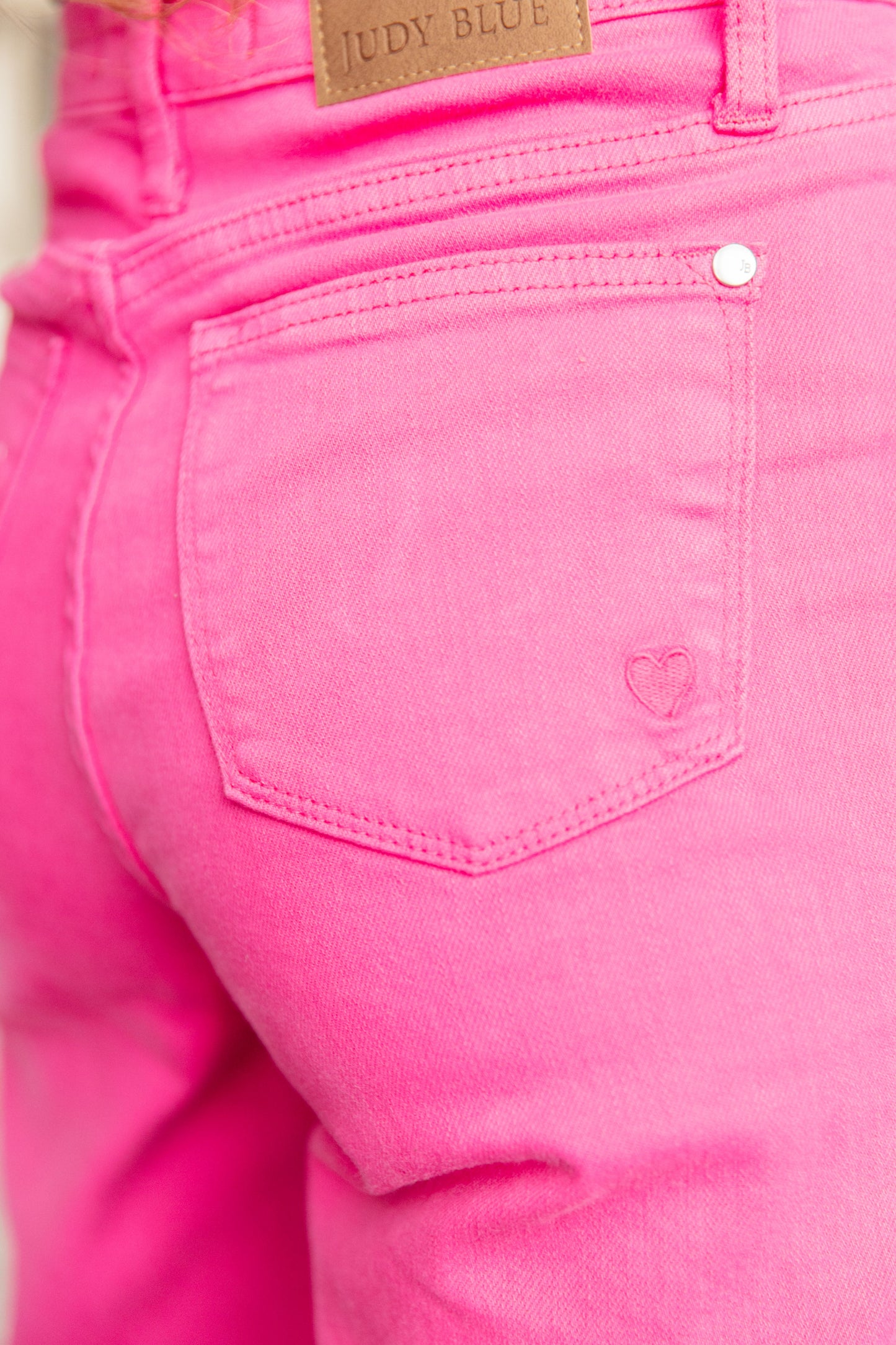 Hubba Bubba Hot Pink High Rise Garment Dyed 90's Straight Jeans